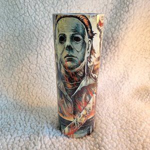 Michael Myers News, 20oz Skinny Drink Tumbler